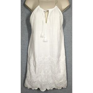 Vineyard Vines Embroidered Sundress 0 White Embroidered Scalloped Hem Summertime
